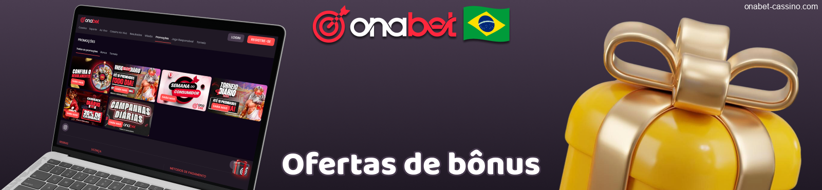 Oferta de bônus para jogadores brasileiros Onabet