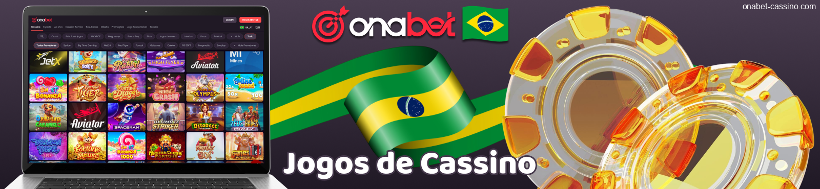 Lobby do cassino Onabet Brasil