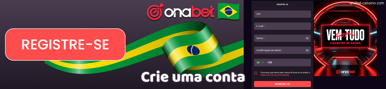 Cadastre um perfil de jogador brasileiro na Onabet