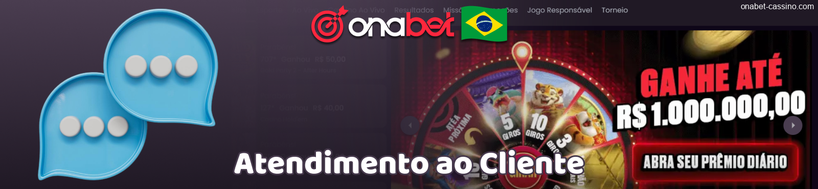 Contatos de suporte ao jogador brasileiro Onabet